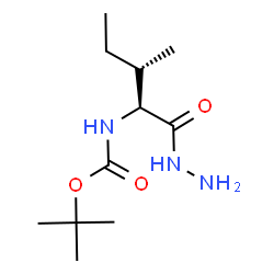 tert-Butyl [(1S)-1-(hydrazinocarbonyl)-2-methylbutyl]carbamate结构式