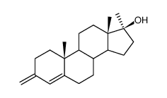 3-Methylen-17α-methyl-androst-4-en-17β-ol Structure