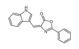 4-(1H-indol-3-ylmethylidene)-2-phenyl-1,3-oxazol-5-one结构式