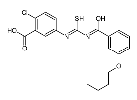 5-[(3-butoxybenzoyl)carbamothioylamino]-2-chlorobenzoic acid结构式