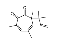 3,5,7-trimethyl-7-(2-methylbut-3-en-2-yl)cyclohepta-3,5-diene-1,2-dione Structure