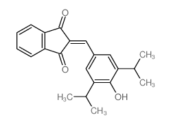 2-[(4-hydroxy-3,5-dipropan-2-yl-phenyl)methylidene]indene-1,3-dione structure