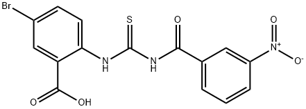 5-bromo-2-[[[(3-nitrobenzoyl)amino]thioxomethyl]amino]-benzoic acid picture