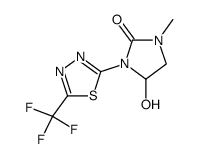 1-(5-trifluoromethyl-1,3,4-thiadiazol-2-yl)-3-methyl-5-hydroxy-1,3-imidazolidin-2-one结构式