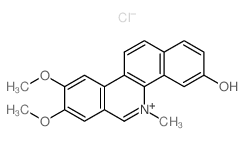 8,9-dimethoxy-5-methylbenzo[c]phenanthridin-5-ium-3-ol,chloride结构式