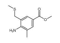 methyl 4-amino-3-methyl-5-methylthiomethylbenzoate结构式