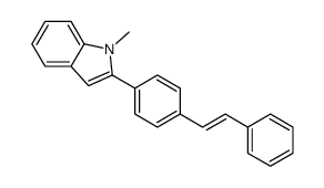 1-methyl-2-[4-(2-phenylethenyl)phenyl]indole Structure