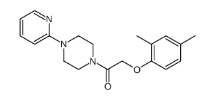2-(2,4-dimethylphenoxy)-1-(4-pyridin-2-ylpiperazin-1-yl)ethanone结构式