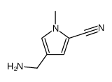 1H-Pyrrole-2-carbonitrile,4-(aminomethyl)-1-methyl-(9CI) structure