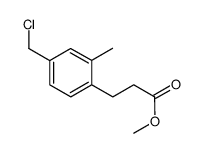 3-(4-chloromethyl-2-methyl-phenyl)-propionic acid methyl ester结构式