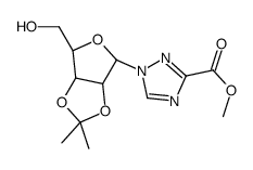 1-[2,3-O-Isopropylidene-β-D-ribofuranosyl]-1,2,4-triazole-3-carboxylic Acid Methyl Ester结构式