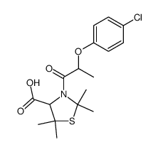 3-[2-(4-chloro-phenoxy)-propionyl]-2,2,5,5-tetramethyl-thiazolidine-4-carboxylic acid Structure