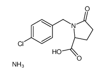 azanium,(2S)-1-[(4-chlorophenyl)methyl]-5-oxopyrrolidine-2-carboxylate Structure