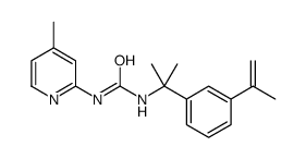1-(4-methylpyridin-2-yl)-3-[2-(3-prop-1-en-2-ylphenyl)propan-2-yl]urea Structure