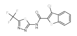 Benzo[b]thiophene-2-carboxamide, 3-chloro-N-[5-(trifluoromethyl)-1,3,4-thiadiazol-2-yl]- (9CI) Structure