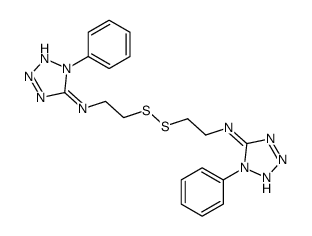 1-phenyl-N-[2-[2-[(1-phenyltetrazol-5-yl)amino]ethyldisulfanyl]ethyl]tetrazol-5-amine Structure