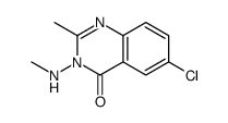 6-chloro-2-methyl-3-(methylamino)quinazolin-4-one结构式