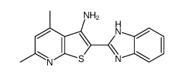 2-(1H-benzimidazol-2-yl)-4,6-dimethylthieno[2,3-b]pyridin-3-amine结构式