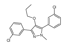3,5-bis(3-chlorophenyl)-1-methyl-4-propoxypyrazole结构式