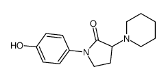 1-(p-Hydroxyphenyl)-3-piperidinopyrrolidin-2-one结构式