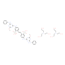 4,4'-bis[[6-anilino-4-methoxy-1,3,5-triazin-2-yl]amino]stilbene-2,2'-disulphonic acid, compound with 2,2',2''-nitrilotriethanol (1:2) picture