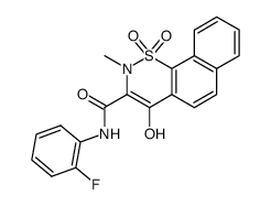 2-methyl-1,1,4-trioxo-1,2,3,4-tetrahydro-1λ6-naphtho[2,1-e][1,2]thiazine-3-carboxylic acid 2-fluoro-anilide结构式