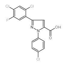 3-(2,4-dichloro-5-fluorophenyl)-1-(4-chlorophenyl)-1h-pyrazole-5-carboxylic acid structure