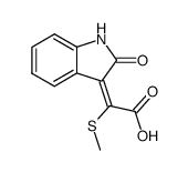 methylsulfanyl-(2-oxo-1,2-dihydro-indol-3-ylidene)-acetic acid结构式