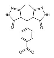 4,4'-p-nitrobenzylidene-bis(3-methyl-2-pyrazolin-5-one)结构式