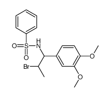 N-[2-bromo-1-(3,4-dimethoxyphenyl)propyl]benzenesulfonamide结构式