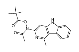 N-pivalyloxy-N-(1-methyl-5H-pyrido[4,3-b]indol-3-yl)acetamide Structure