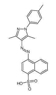 4-(3,5-dimethyl-1-p-tolyl-1H-pyrazol-4-ylazo)-naphthalene-1-sulfonic acid Structure