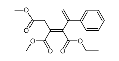 (Z)-3-Methoxycarbonyl-2-(1-phenyl-vinyl)-pent-2-enedioic acid 1-ethyl ester 5-methyl ester Structure
