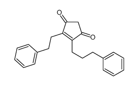4-(2-phenylethyl)-5-(3-phenylpropyl)cyclopent-4-ene-1,3-dione结构式