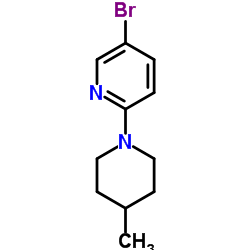 5-Bromo-2-(4-methyl-1-piperidinyl)pyridine结构式