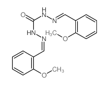 1,3-bis[(2-methoxyphenyl)methylideneamino]urea结构式