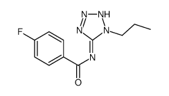 Benzamide, 4-fluoro-N-(1-propyl-1H-tetrazol-5-yl)- (9CI) structure