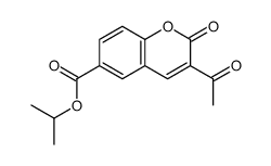 3-Acetyl-2-oxo-α-chromene-6-carboxylic acid isopropyl ester结构式