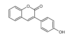 3-(4'-hydroxyphenyl)coumarin Structure