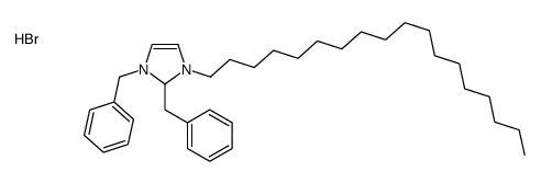 2,3-dibenzyl-1-octadecyl-1,2-dihydroimidazol-1-ium,bromide Structure