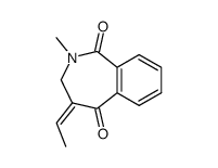 syn-3,4-Benzo-6,7-dihydro-6-ethyliden-1-methylazepin-2,5-dion结构式