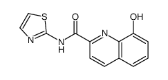 8-hydroxy-N-(1,3-thiazol-2-yl)quinoline-2-carboxamide结构式