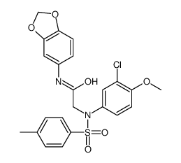 N-(1,3-benzodioxol-5-yl)-2-(3-chloro-4-methoxy-N-(4-methylphenyl)sulfonylanilino)acetamide Structure