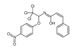 3-phenyl-N-[2,2,2-trichloro-1-(4-nitrophenoxy)ethyl]prop-2-enamide结构式