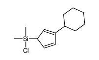 chloro-(3-cyclohexylcyclopenta-2,4-dien-1-yl)-dimethylsilane结构式