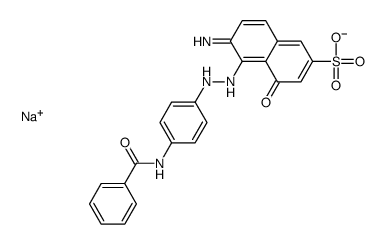sodium 6-amino-5-[[4-(benzoylamino)phenyl]azo]-4-hydroxynaphthalene-2-sulphonate结构式