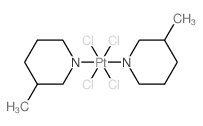 Platinum, tetrachlorobis(3-methylpyridine)-, (OC-6-22)- Structure