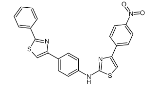 4-(4-nitrophenyl)-N-[4-(2-phenyl-1,3-thiazol-4-yl)phenyl]-1,3-thiazol-2-amine Structure