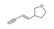 (2E)-3-(tetrahydrofuran-3-yl)prop-2-enenitrile结构式