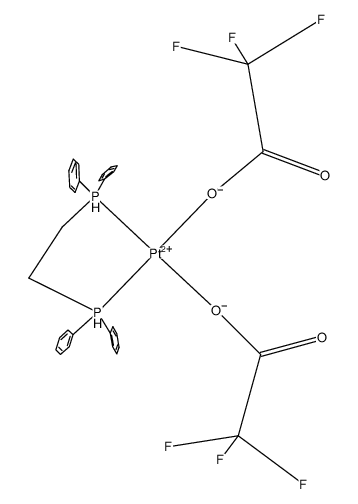 Pt(CF3CO2)2(dppe) Structure